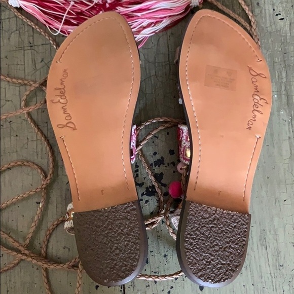 Sam Edelman Gretchen Embellished Lace-Up Sandal - Picture 9 of 11